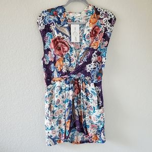 Three Days floral tunic top NWT